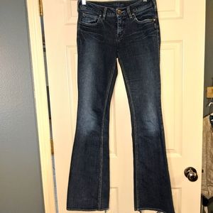 Flare leg Silver dark denim jeans